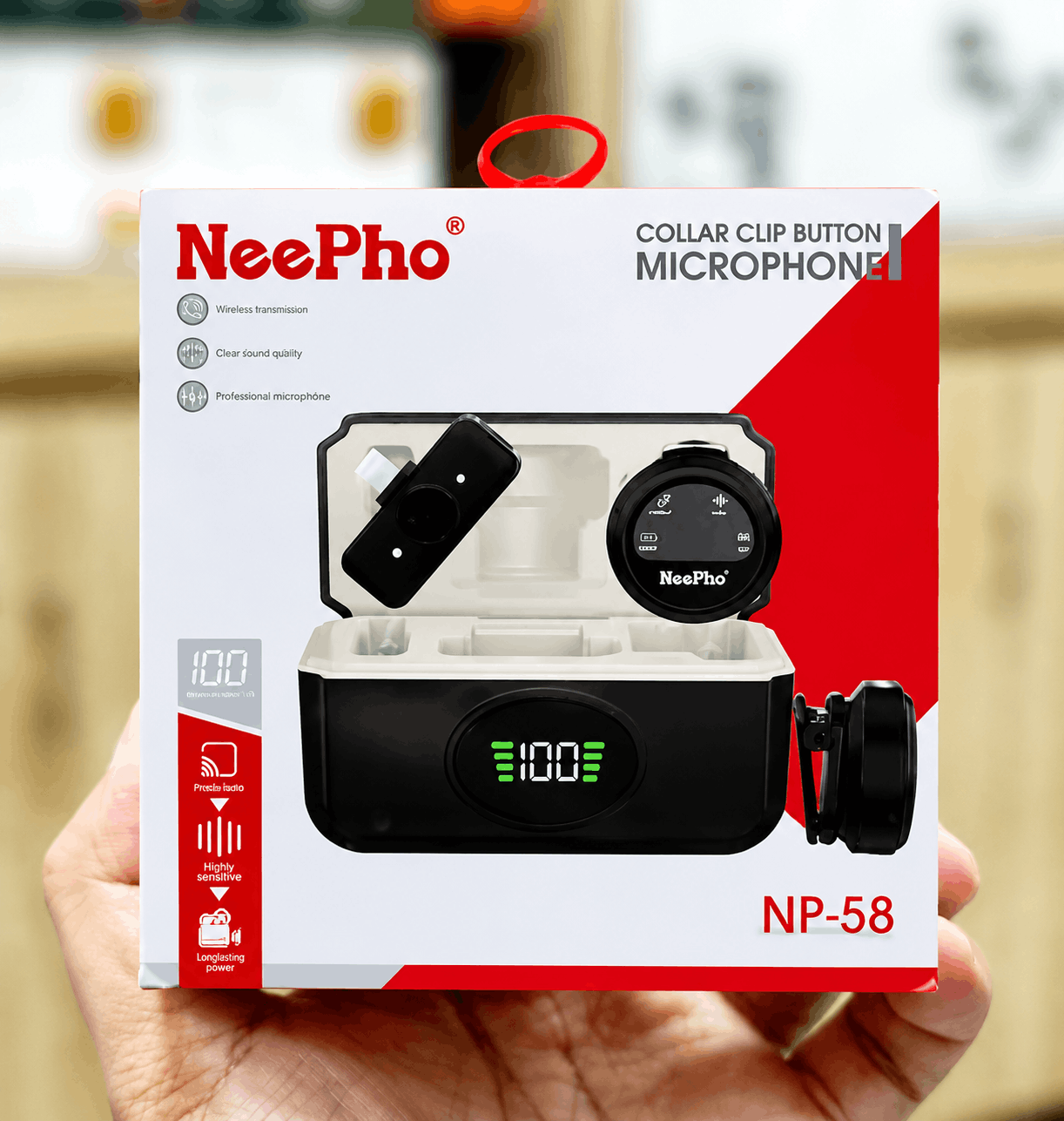 NeePho NP-58 Professional Wireless Clip-On Lavalier Microphone - Image 3