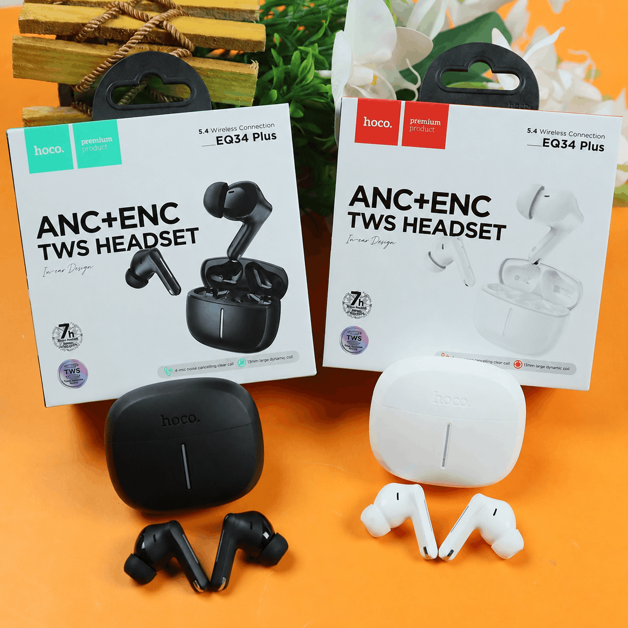 Hoco EQ34 Plus Rima ANC+ENC TWS Earbuds - Image 2