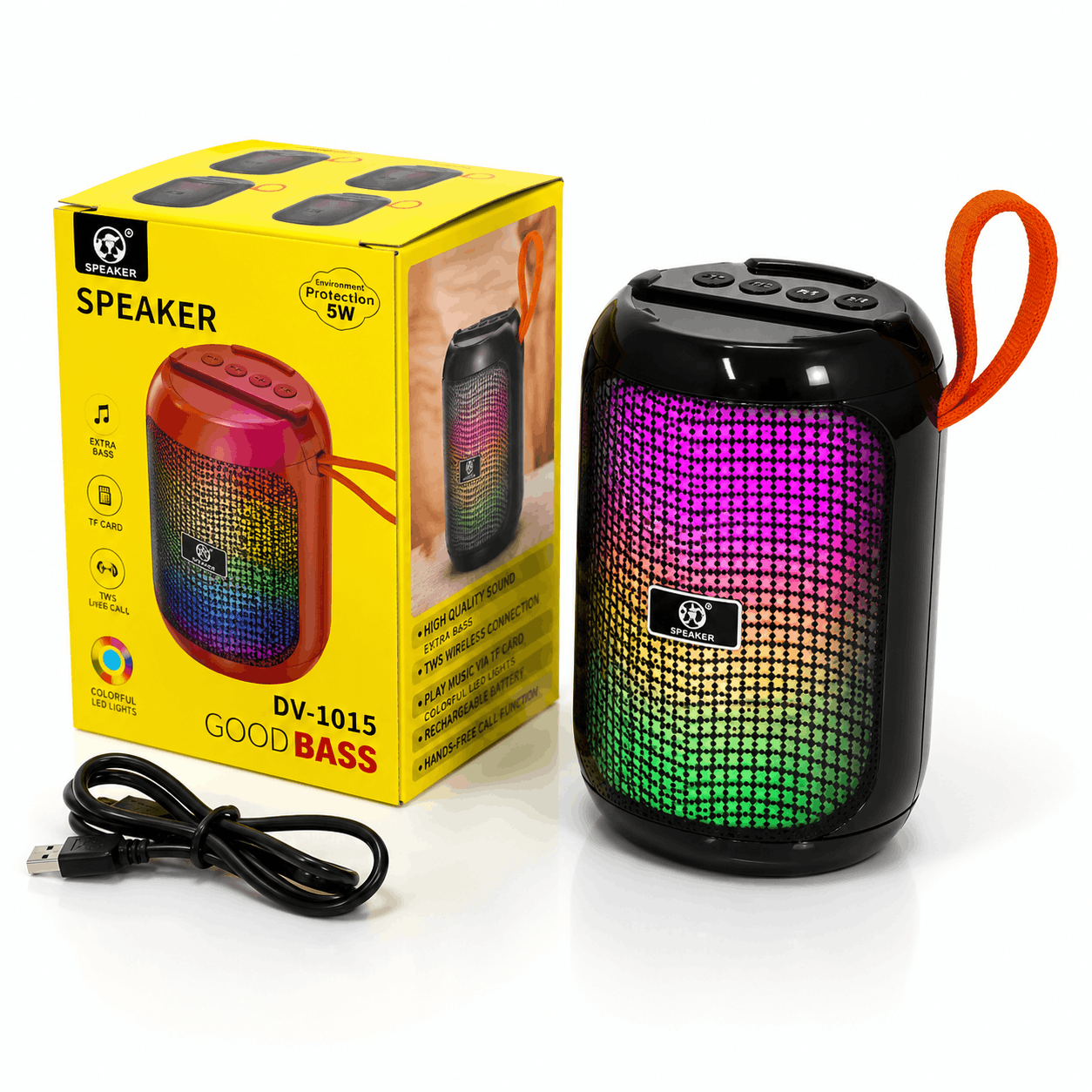 DV-1015 RGB Portable Bluetooth Speaker - Image 2