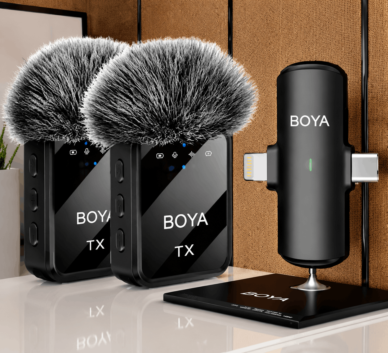 BOYA BY-MW8 Dual Channel Wireless Microphone System – Type-C & iPhone Supported Wireless Lavalier Mic - Image 2
