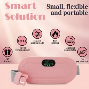 Rechargeable Menstrual Heating Pad with Vibration Massage Belt for Period Cramp Relief
