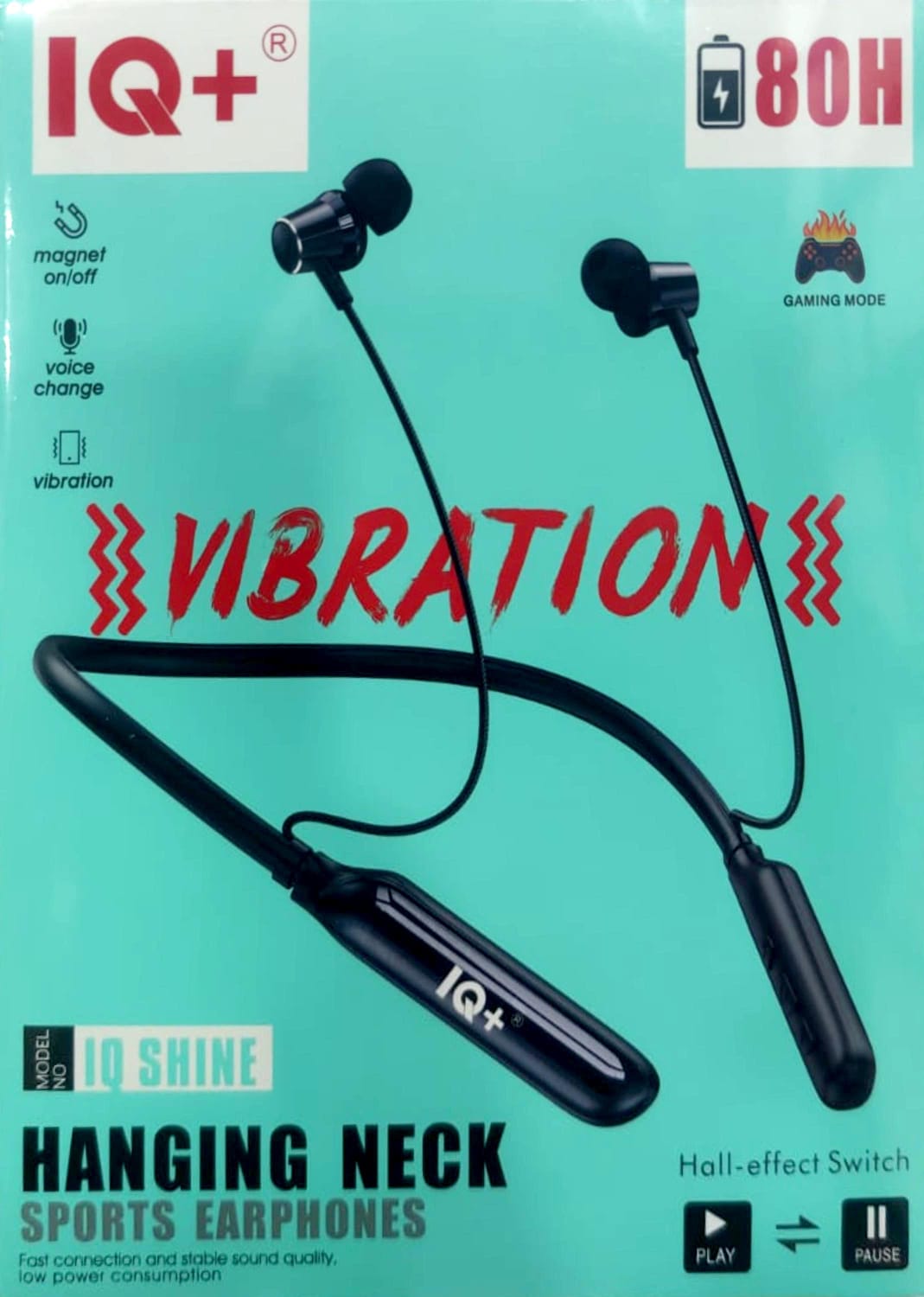 IQ+ Shine 80H Wireless Bluetooth Sports Neckband