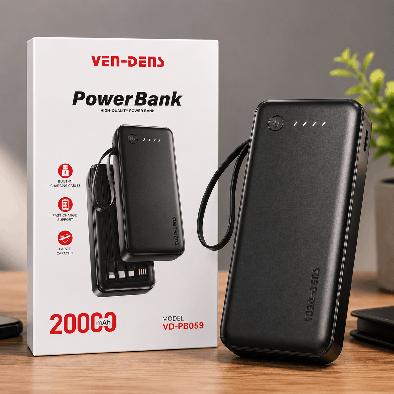 Ven-Dens VD-PB059 20000mAh Power Bank - Image 4