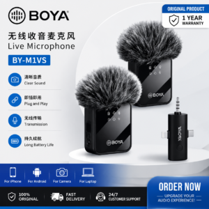 BOYA BY-MW8 Dual Channel Wireless Microphone with Transmitter and Receiver