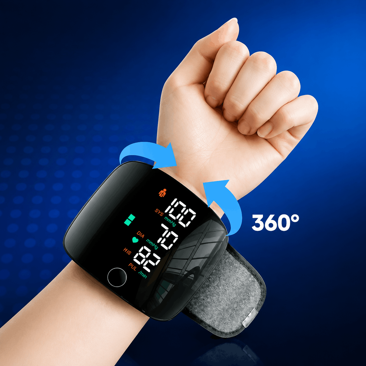 Automatic Digital Wrist Blood Pressure Monitor with Heart Rate Monitor | Portable BP Machine - Image 3