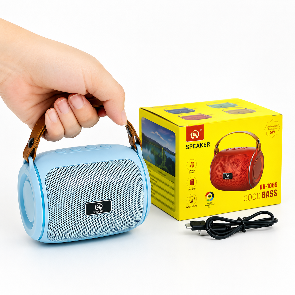 DV-1065 Portable Bluetooth Speaker – RGB Light & Deep Bass - Image 4