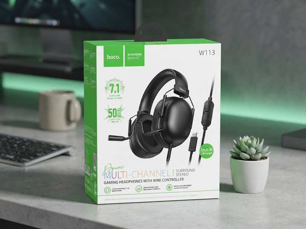 Hoco W113 Dynamic 7.1 Surround Sound USB Gaming Headphone