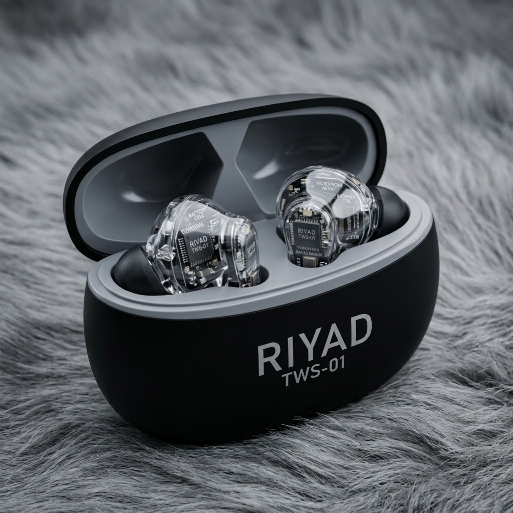 Riyad RD-01 Bluetooth 5.4 TWS Earbuds with 40H Backup & LED Case - Image 2