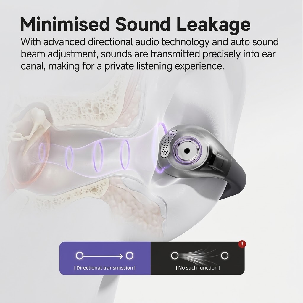 QCY Crossky C30 Open-Ear Clip Wireless Earbuds - Image 3