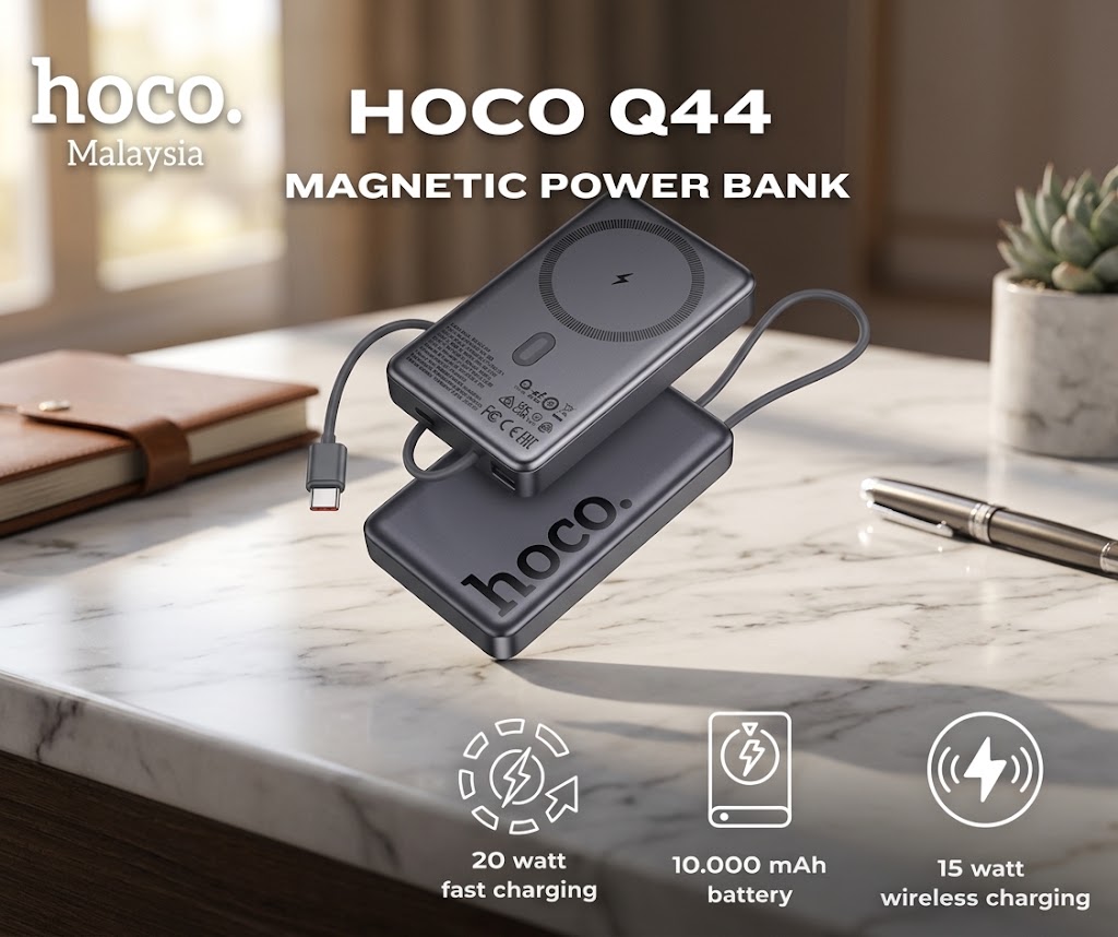 Hoco Q44A Origen 10000mAh 20W PD Magnetic Wireless Power Bank with USB-C - Image 3