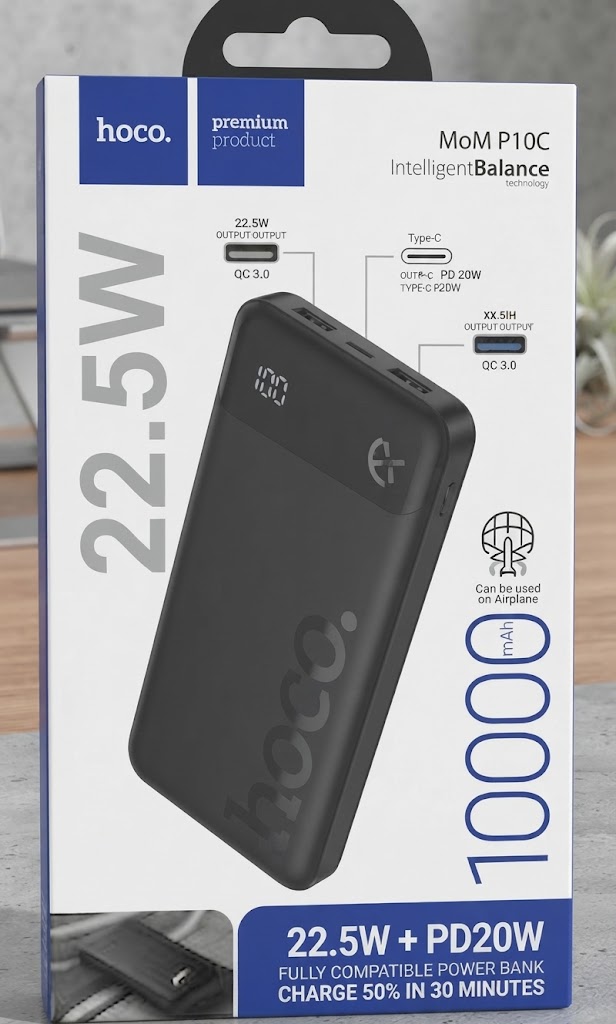 Hoco J154 Victorious 10000mAh 22.5W PD20W Slim Power Bank