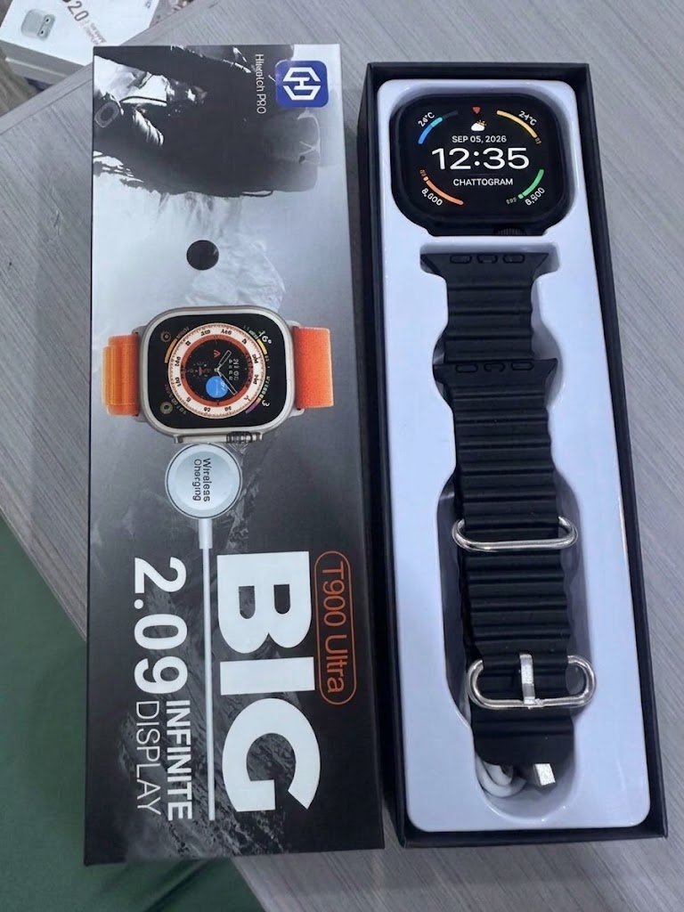 T900 Ultra Smart Watch with Bluetooth Calling and Wireless Charging