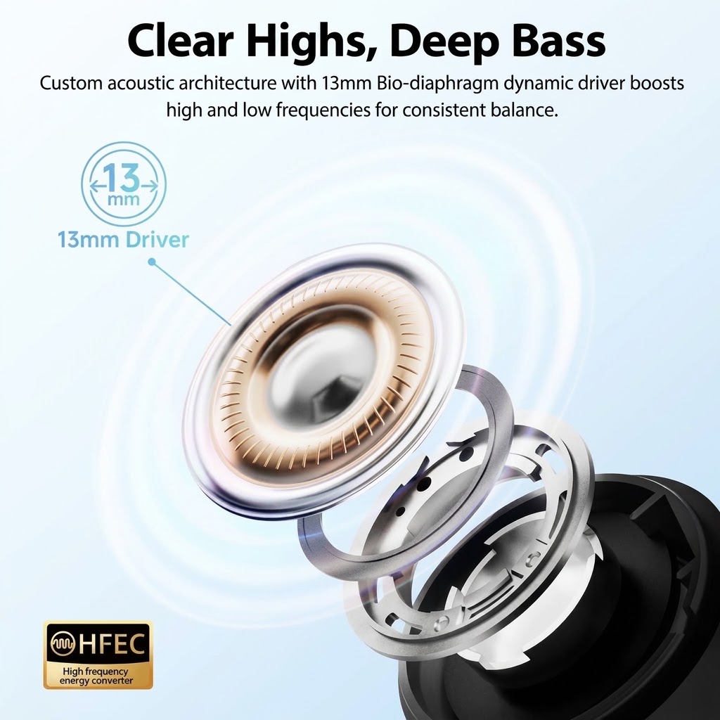 QCY AilyBuds E10 HT13 Hi-Res TWS Wireless Earbuds - Image 2