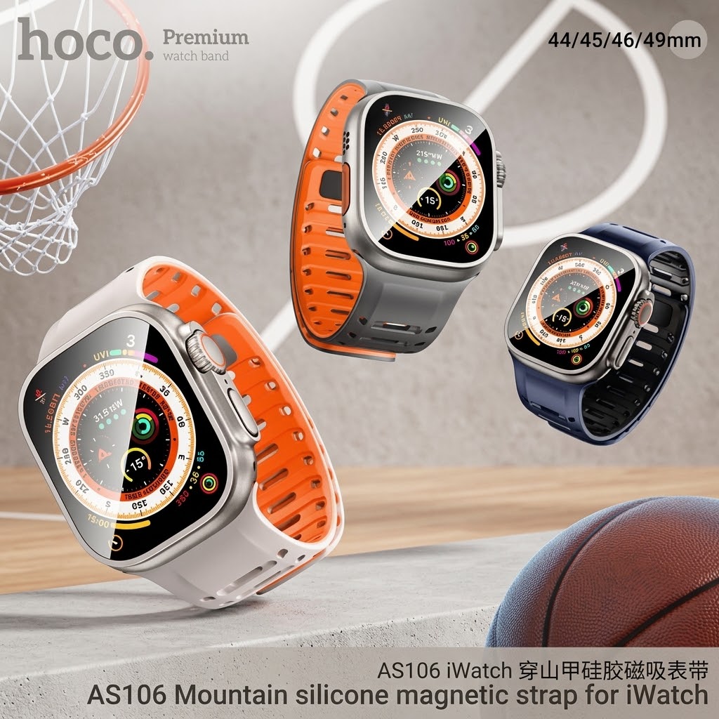 Hoco AS106 Mountain Magnetic Silicone Strap for Apple Watch - Image 4