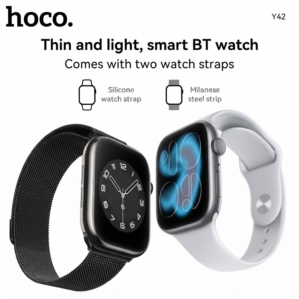 Hoco Y42 Ultra Smart Watch with Bluetooth Calling & 2 Straps - Image 4