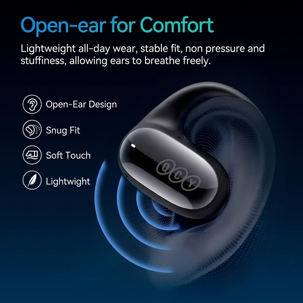 QCY Crossky GTR2 Open-Ear Wireless Earbuds - Image 2