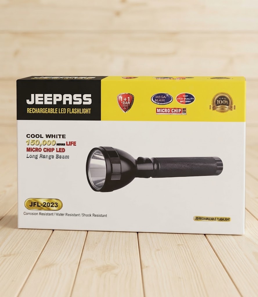 Jeepas JFL-2023 Rechargeable LED Flashlight – 3 Mode & 2000mAh Battery - Image 4
