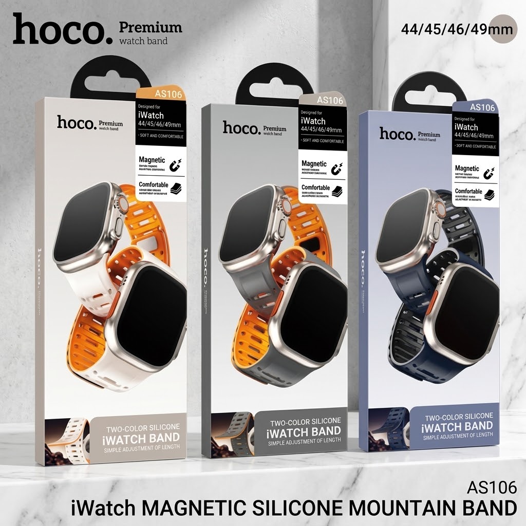 Hoco AS106 Mountain Magnetic Silicone Strap for Apple Watch - Image 2