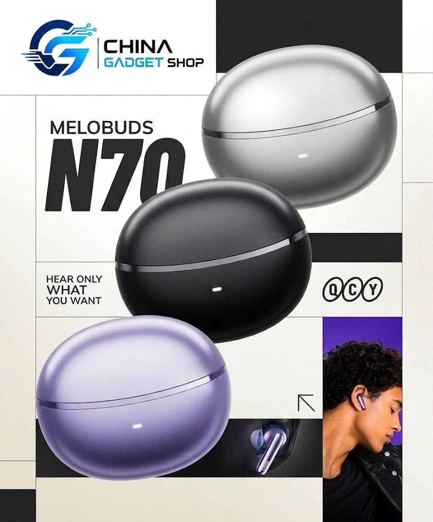 QCY MeloBuds N70 HT18 ANC TWS Wireless Earbuds - Image 2