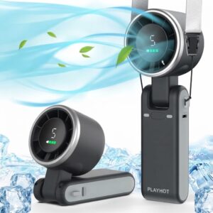Turbo Fan 5-Speed Portable Rechargeable Mini Handheld Cooling Fan