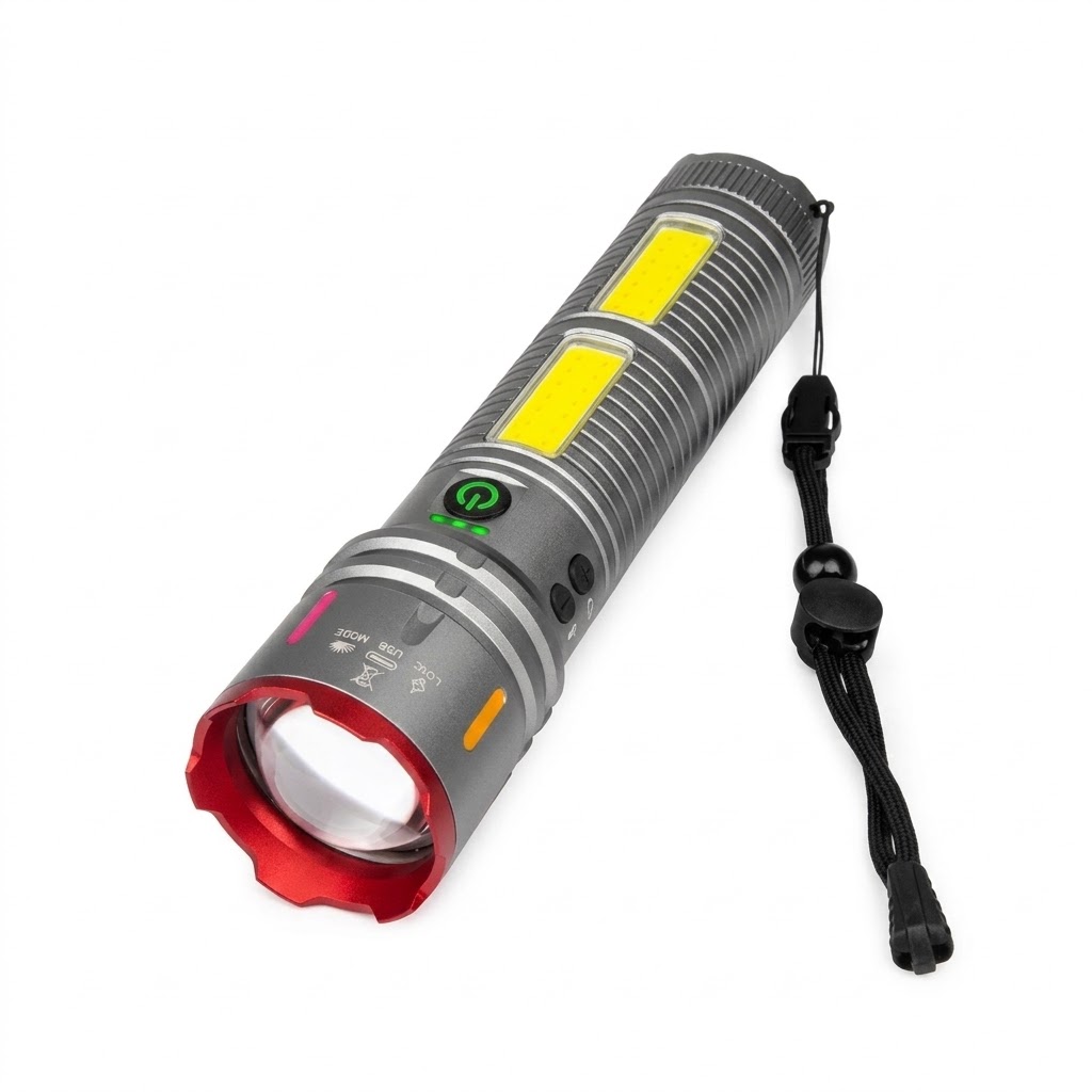 X03 Super Bright Laser Cannon Rechargeable Torch Light with Power Bank - Image 4