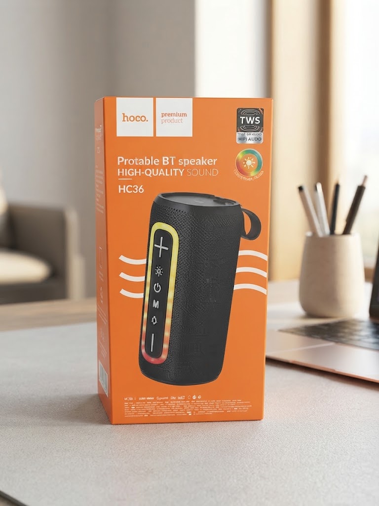 Hoco HC36 Brocade 10W Portable Wireless Bluetooth Speaker - Image 3