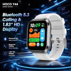 Hoco Y44 Smart Watch with Bluetooth Calling, 1.83-inch Curved HD Display