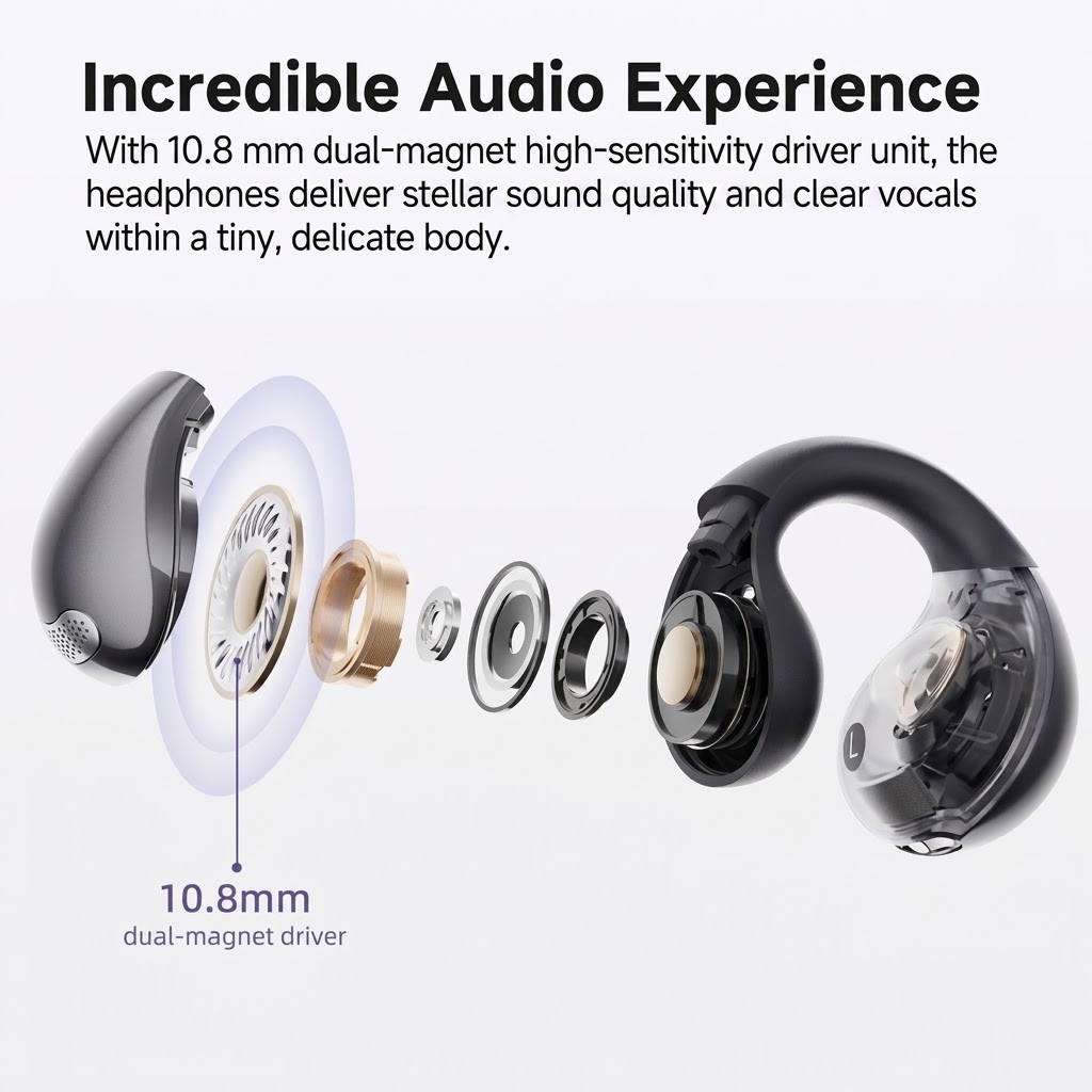 QCY Crossky C30 Open-Ear Clip Wireless Earbuds - Image 6