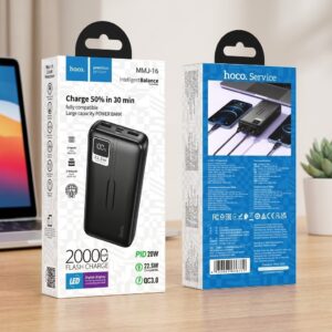Hoco MMJ16 20000mAh Fast Charging Power Bank with 22.5W Output and LED Display