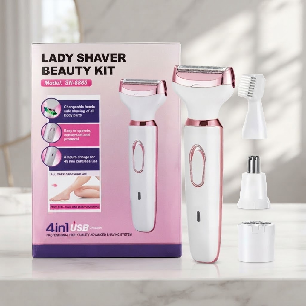 SN-8866 4-in-1 Rechargeable Lady Shaver Beauty Kit