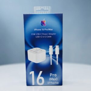 35W USB-C Fast Charger with USB-C to USB-C Data Cable for iPhone 16 Pro Max