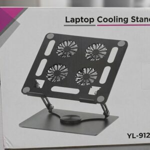 YL-912 360° Rotating Laptop Cooling Stand with Quad Fans