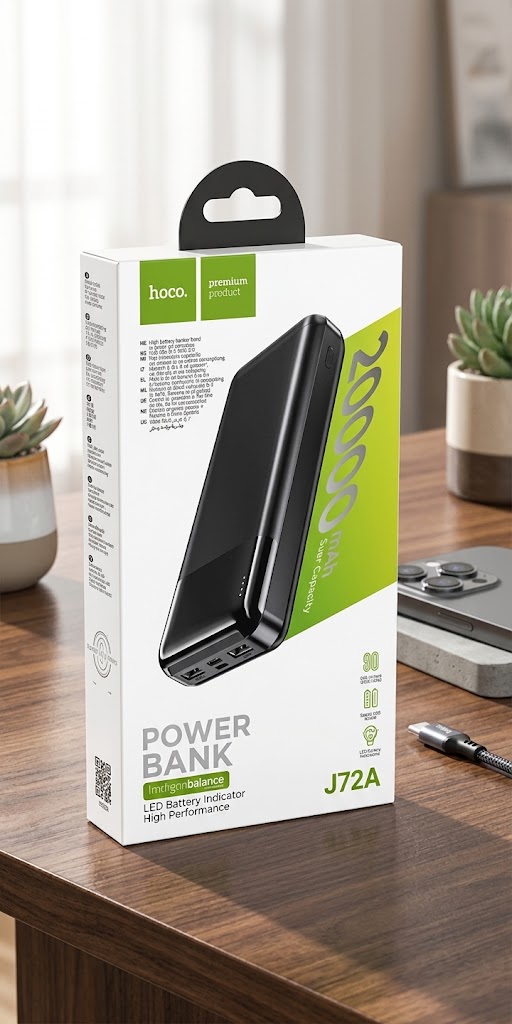Hoco J72A Easy Travel 20000mAh Power Bank – 10W Dual USB - Image 5