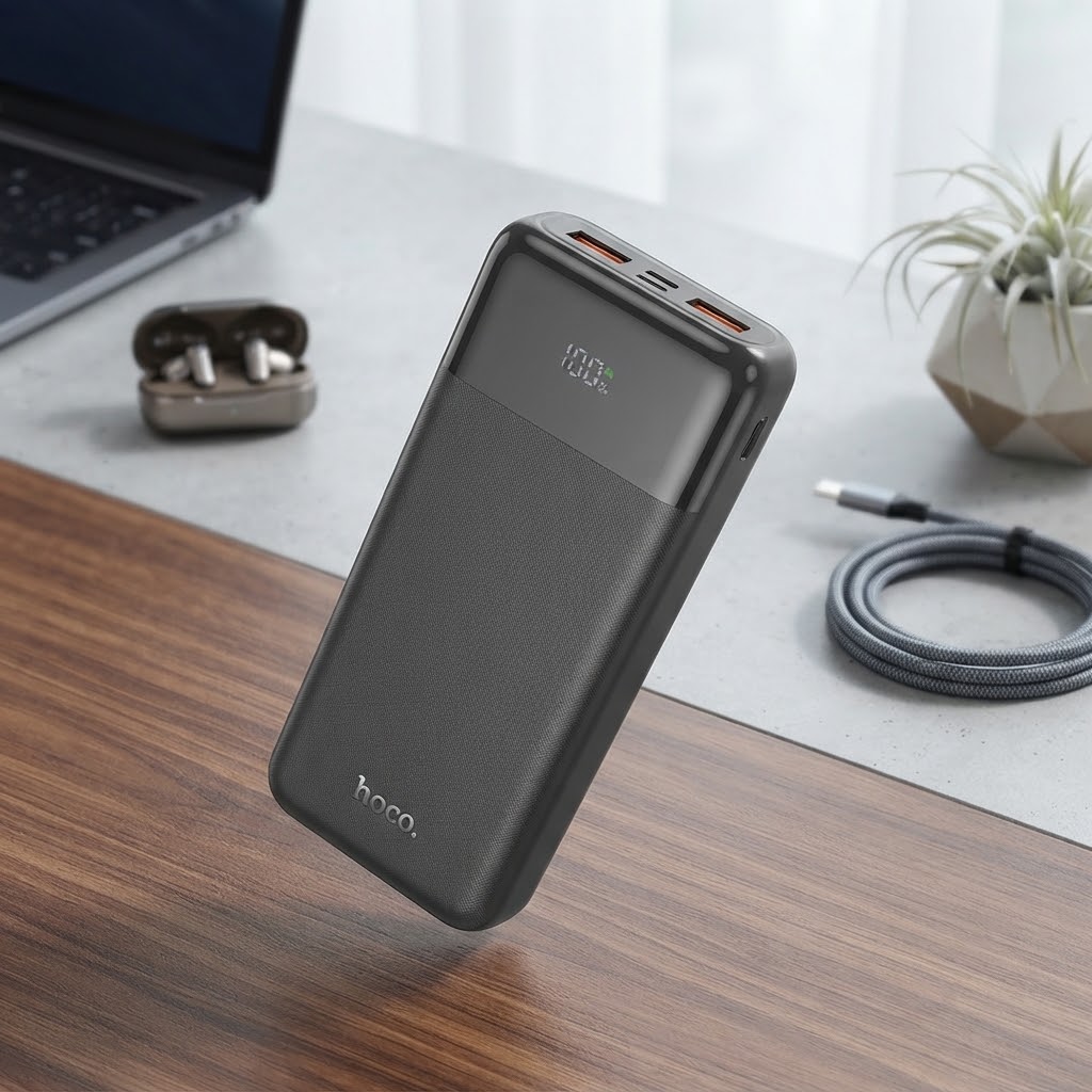 Hoco MOM P13C Fully Compatible 20000mAh Power Bank with Digital Display - Image 2